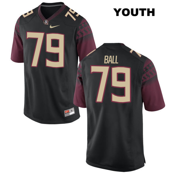 Youth NCAA Nike Florida State Seminoles #79 Josh Ball College Black Stitched Authentic Football Jersey KGV3669FY